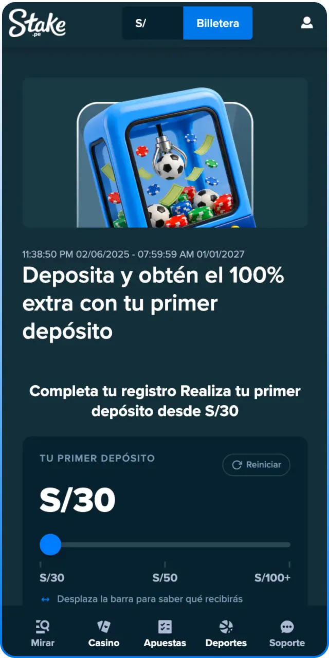 Activa el bono de bienvenida en tu cuenta de Stake hoy mismo.