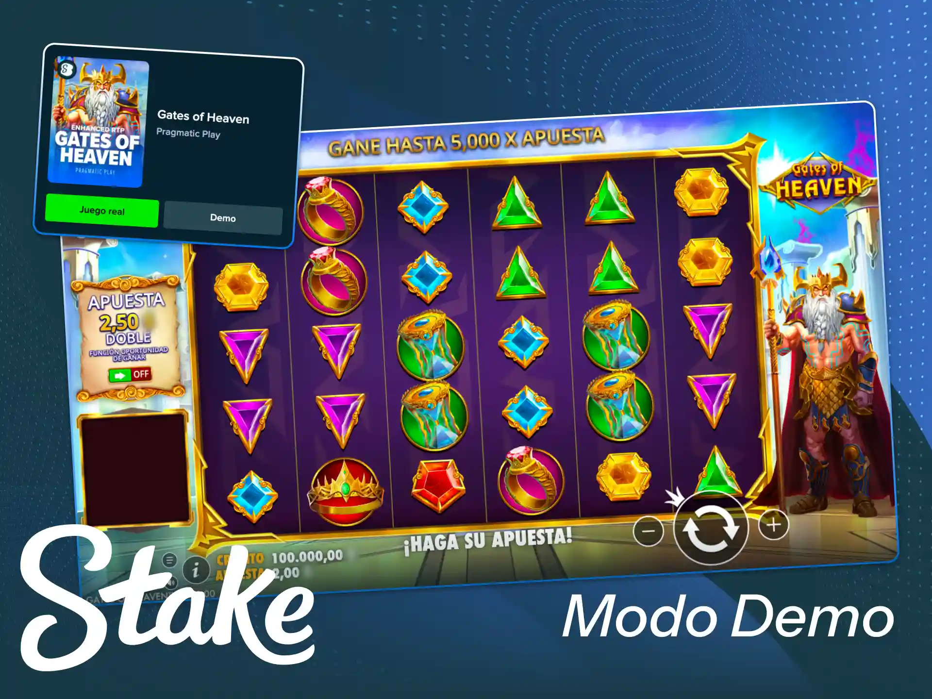 Prueba el fascinante juego Gates of Heaven en modo demo gratis dentro de Stake.