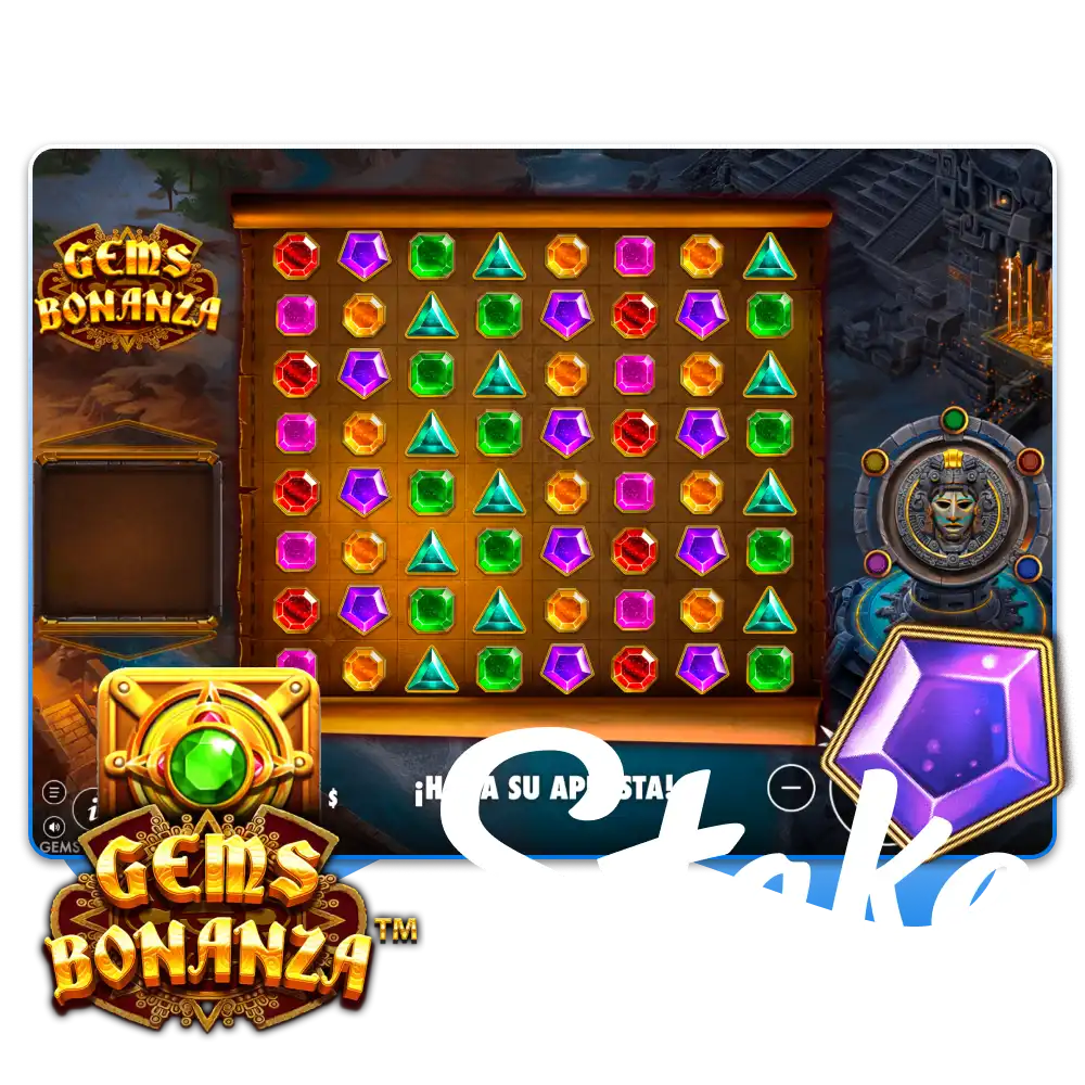 Haz tu apuesta en Stake para ganar dinero real en Gems Bonanza Perú.
