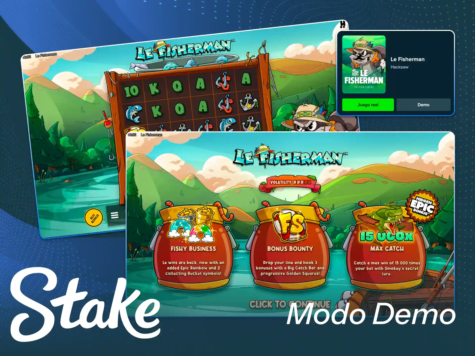 Prueba el divertido juego Le Fisherman en modo demo gratis dentro de Stake.
