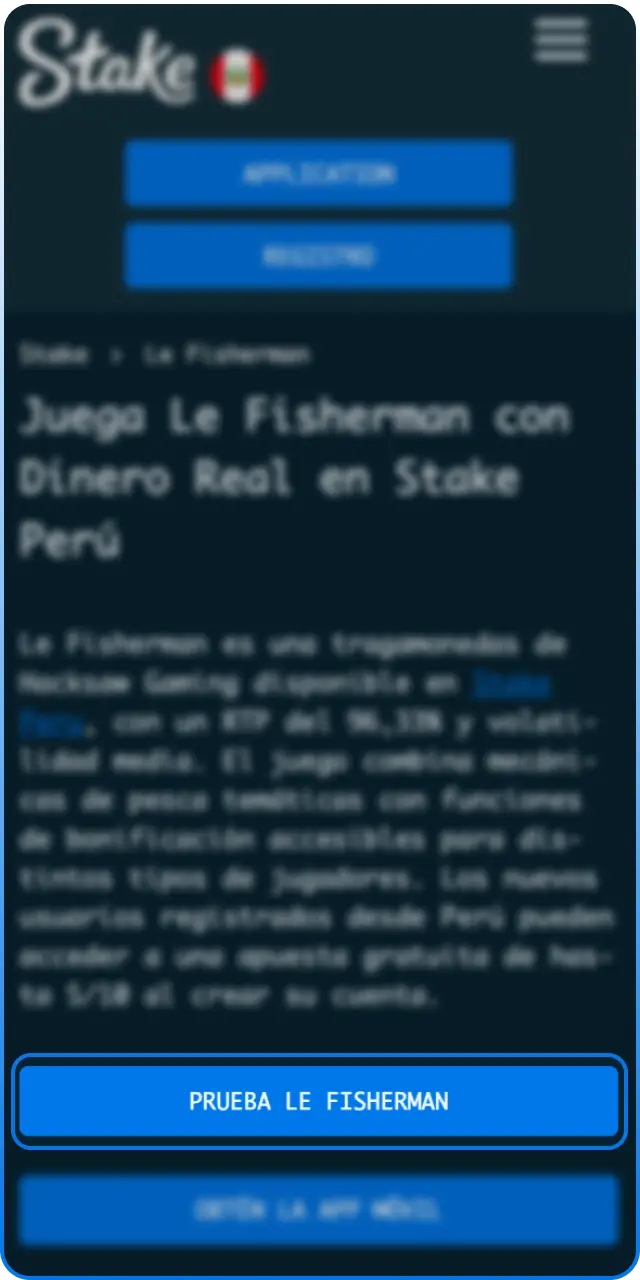 Registra tu nueva cuenta en Stake para empezar a jugar Le Fisherman.