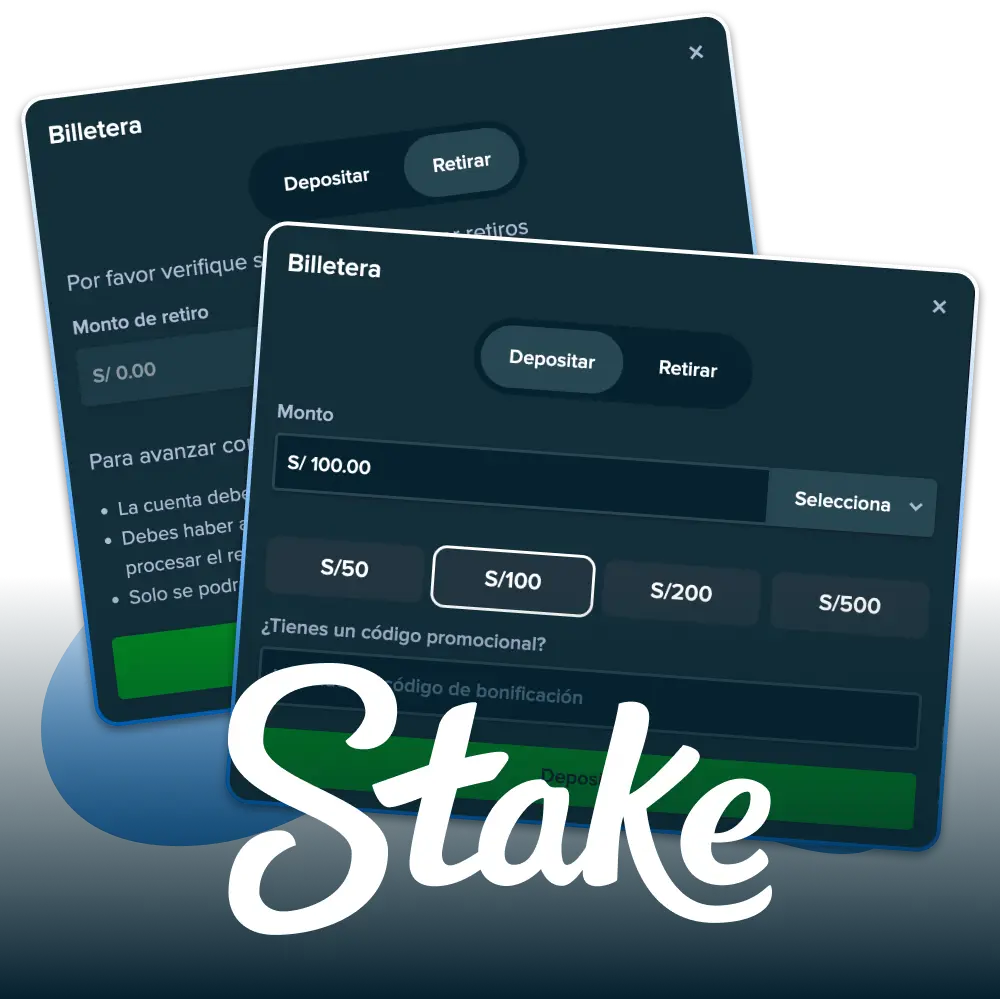 Elige el mejor método de depósito para gestionar tus pagos en Stake y apostar desde Perú.