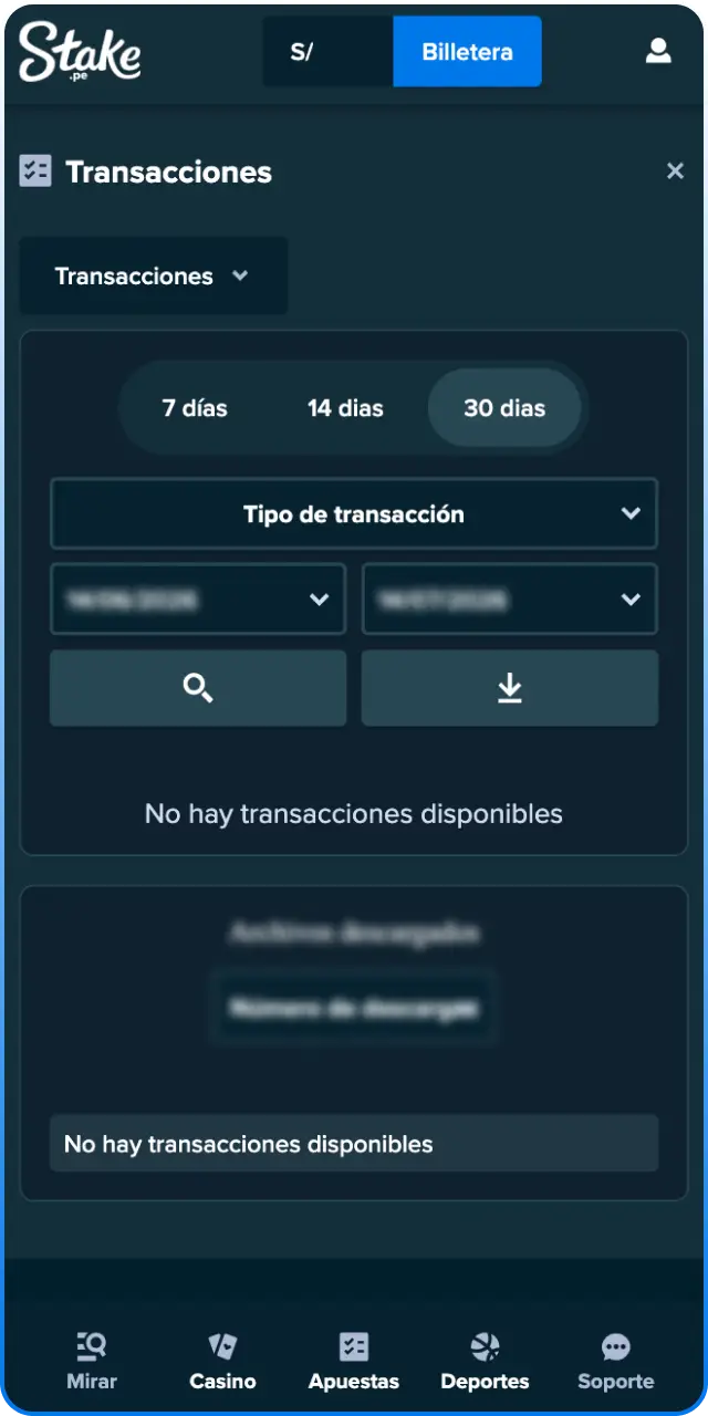 Comprueba tu cuenta externa para verificar la recepción de fondos de Stake.