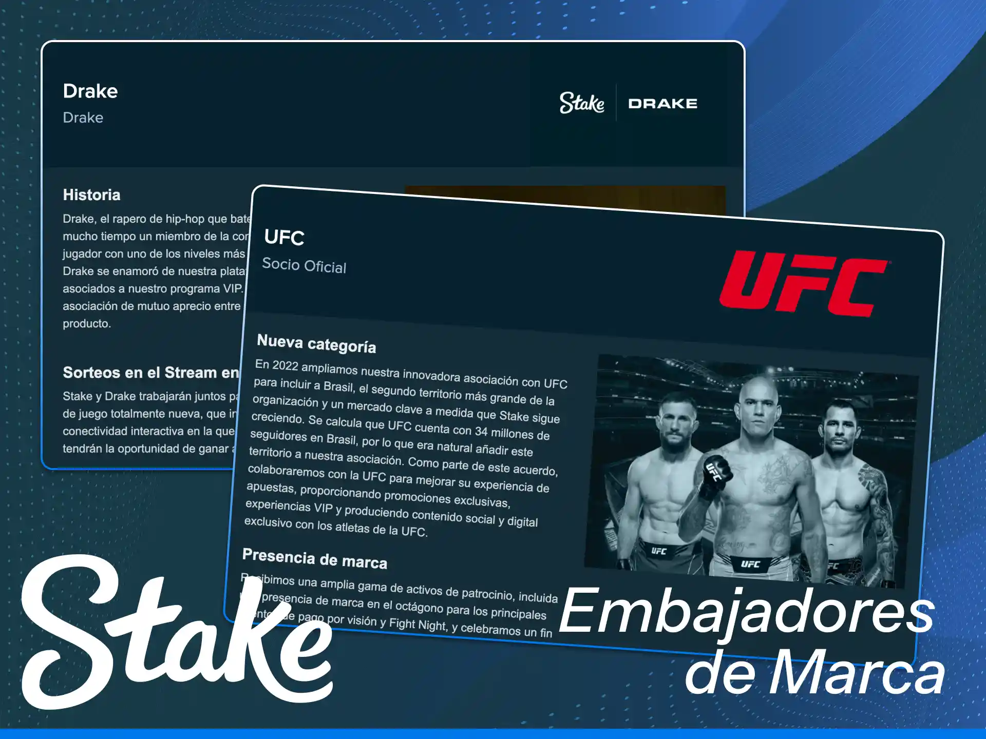 Conoce a los embajadores de marca globales que representan con orgullo a Stake.