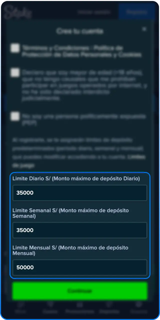 Selecciona tu moneda de preferencia durante el registro en Stake.