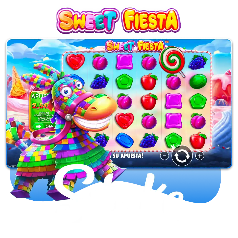Juega Sweet Fiesta con dinero real en la plataforma Stake Perú para ganar grandes premios.